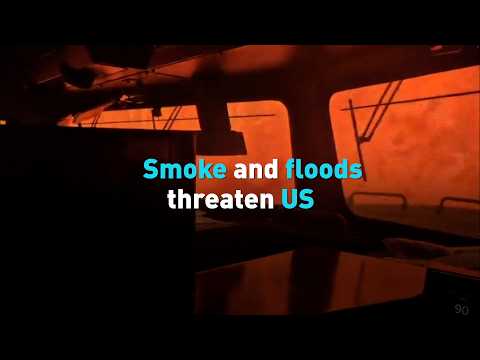 Smoke and floods threaten US