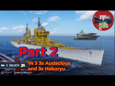 Goliath Vs 3x every tier 10 Aircraft carrier part 2| 3 Auduciouses and 3 Hakuruyus| WOWS