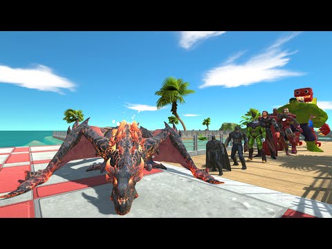Lava Dragon Oasis Death Run - Animal Revolt Battle Simulator