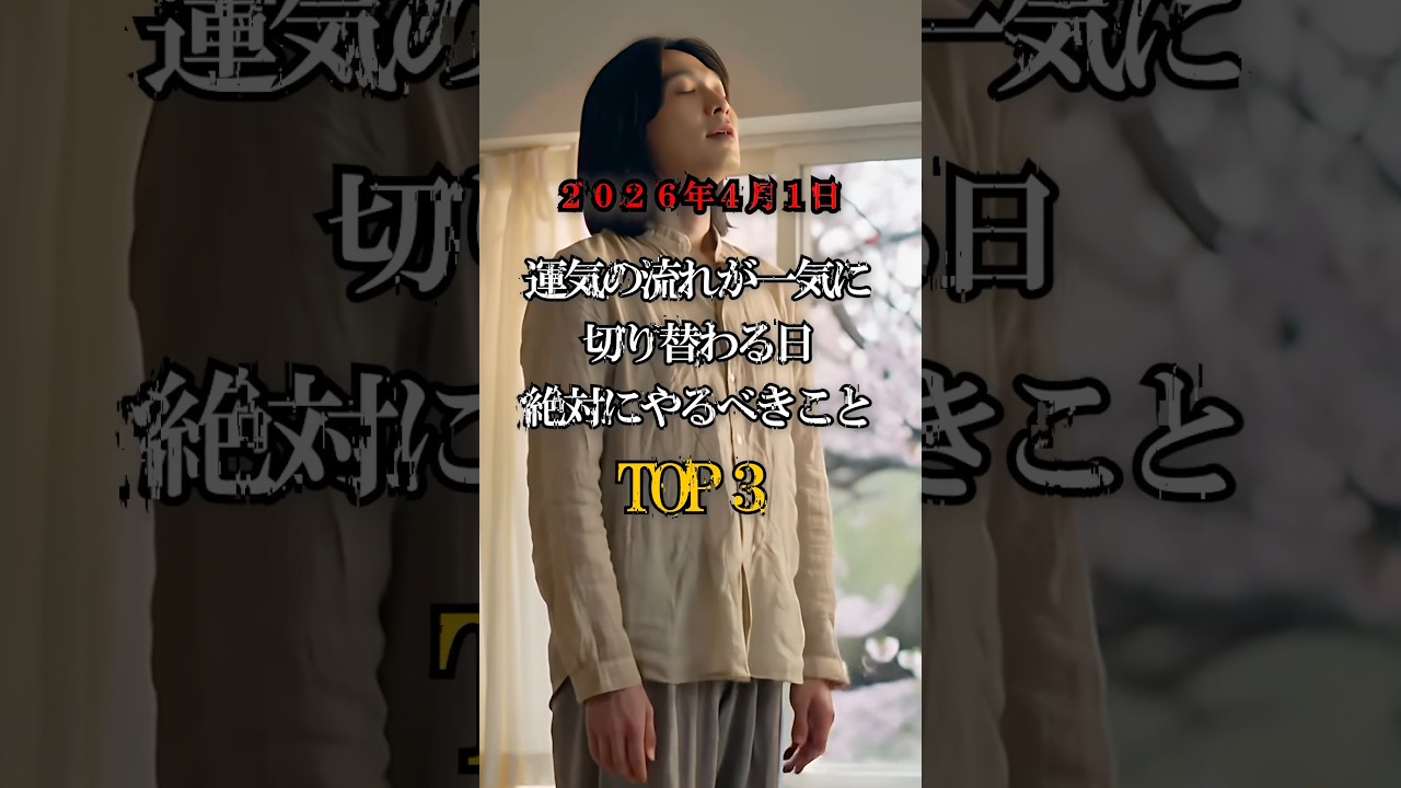 4月1日、運気の流れが切り替わる日に絶対にやるべきこと #スピリチュアル #今日から開運