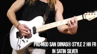 Video thumbnail for Charvel Pro-Mod San Dimas Style 2 HH FR in Satin Silver by charvelusa