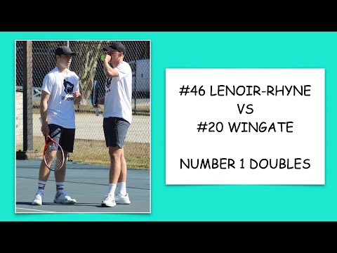 Mens College Tennis Doubles Full Match vs #20 Wingate