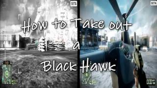 Battlefield Bad Company 2 - Fun with UAV + C4 / Taking down a Black Hawk   (Pc Beta)