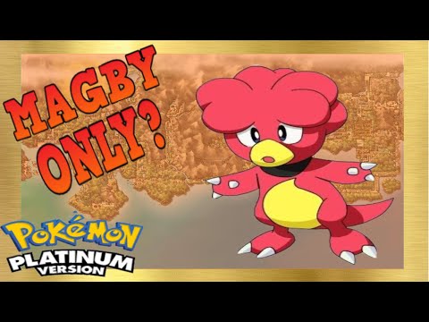 CAN YOU BEAT POKEMON PLATINUM WITH ONLY A MAGBY AND NO ITEMS IN BATTLE? (POKEMON CHALLENGE)