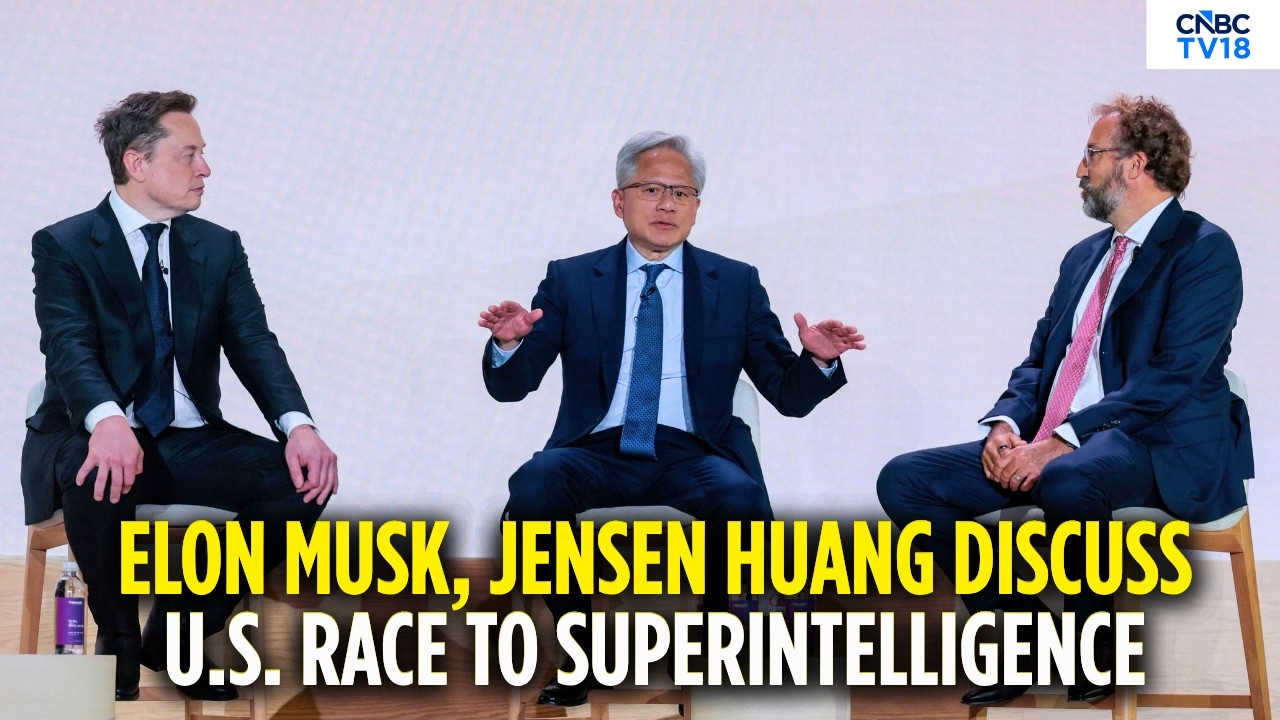 U.S. Race To Superintelligence: Elon Musk & Jensen Huang Discuss AI’s Future | JD Vance | N18G