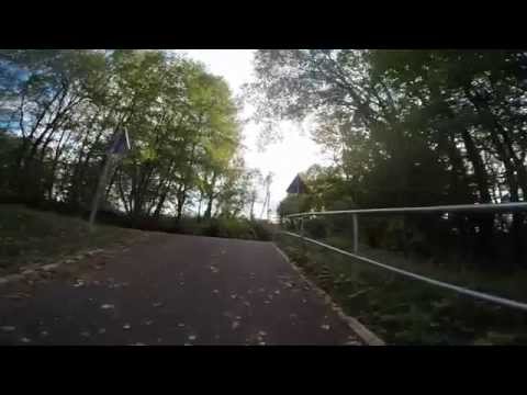 Ein Radweg mit 18% Steigung