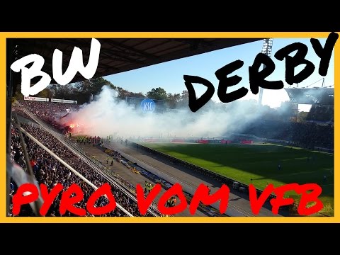 BW-DERBY Pyroshow VFB beim KSC ++ 30.10.2016 ++ [FULL HD]