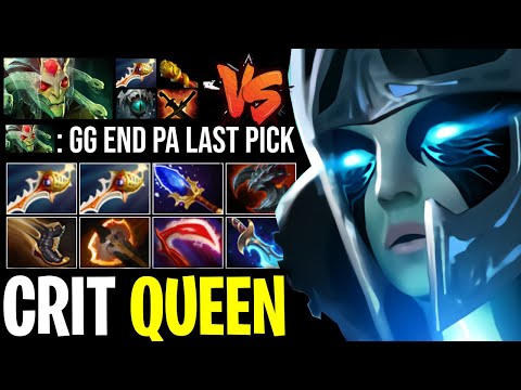 CRIT QUEEN PHANTOM ASSSASSINS 2x DIVINE RAPIER VS FULL SLOTTED MEDUSA | DOTA 2