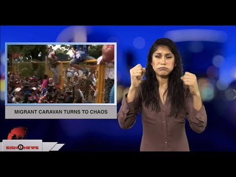 Migrant caravan turns to chaos (ASL - 10.20.18)