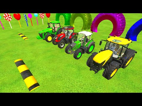 TRANSPORTING LANDINI X FENDT VARIO X JCB FASTRAC X JOHN DEERE _ FARMING SIMULATOR 22