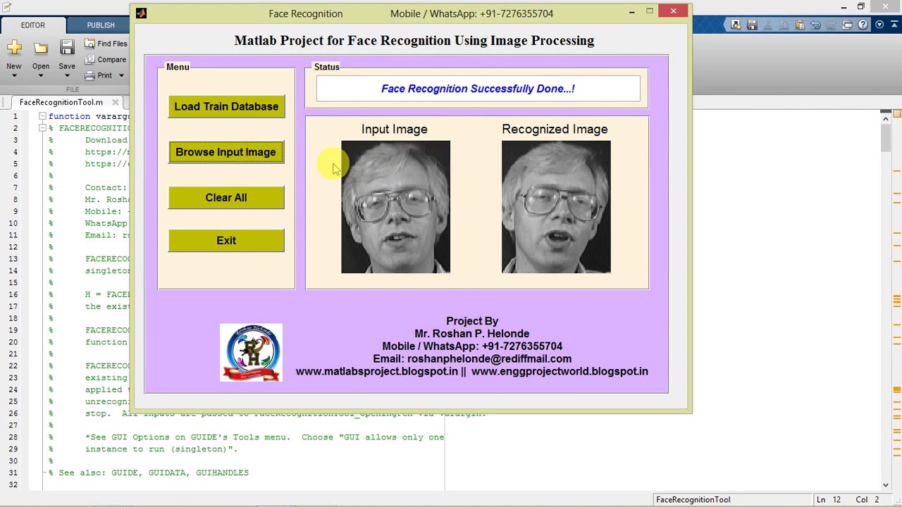 Face Recognition Using Image Processing Using Matlab Project Code