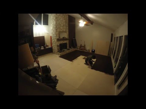 Staining floor with Osmo One Coat "Rosewood"