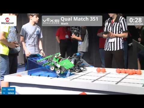 VEX Worlds 2016 - VEXIQ Middle School - Math - Qual 351 (10105 10563) 113