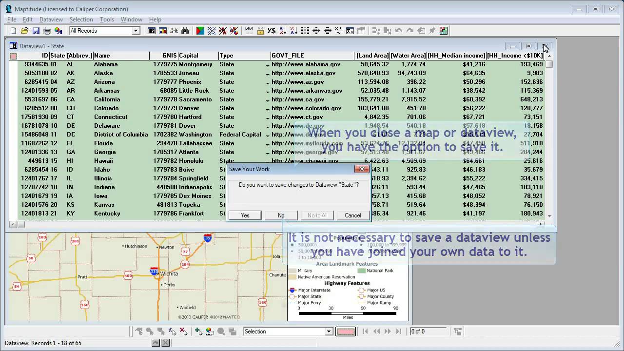 Maptitude Mapping Software Basic Concepts