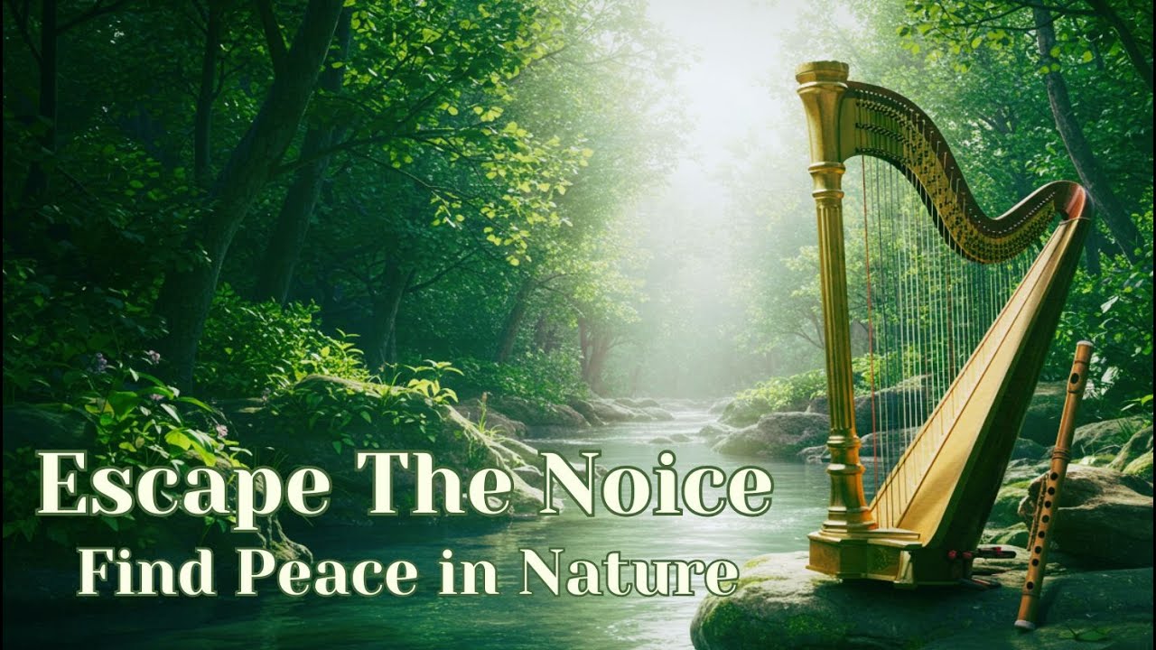 Whispers of the Forest: Celtic Harp & Flute by the River | Peaceful Nature Escape
