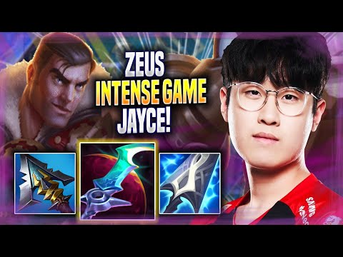 ZEUS INTENSE GAME WITH JAYCE! - T1 Zeus Plays Jayce TOP vs Gangplank! | Season 2022