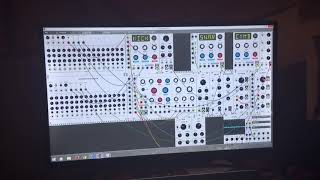 Experimenting with some of the modules from autodafe.net for vcv rack.