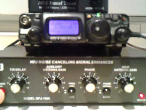 MFJ 1025 Noice Cancelling Signal Enhancer demonstration