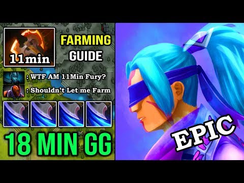 ULTRA FARMING GUIDE MASTER ANTI MAGE GOD 11 Min Battlefury 18 Min GG Crazy Right Click Top Rank DotA