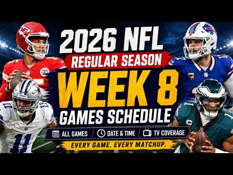 Nfl Week 8 Printable Schedule