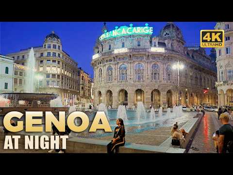 Genoa, Italy Evening Walk 🇮🇹 | Historic Old Town & Porto Antico | 4K
