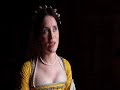 Claire Foy In Yellow Satin Tudor Period Dress Cleavage Boobs