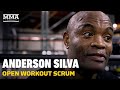 Anderson Silva Open Workout Scrum Before Julio Cesar Chavez Jr. Boxing Match - MMA Fighting