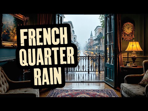🎺 French Quarter Rain | Ambient New Orleans Street Sounds from a Bygone Era