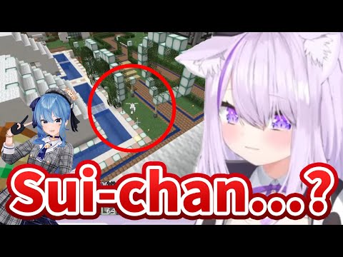 Okayu finds Suichan in Minecraft for the first time in a while [Hololive/Eng sub]