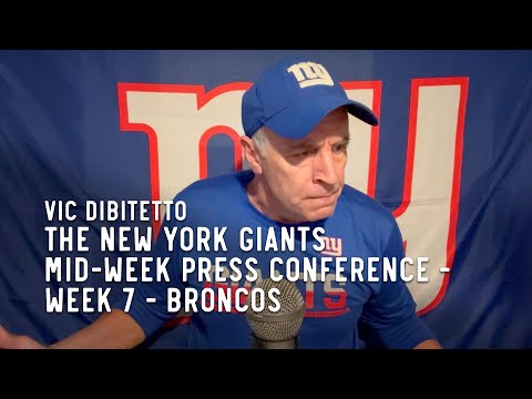 The New York Giants Mid-Week Press Conference - Week 7 - Broncos