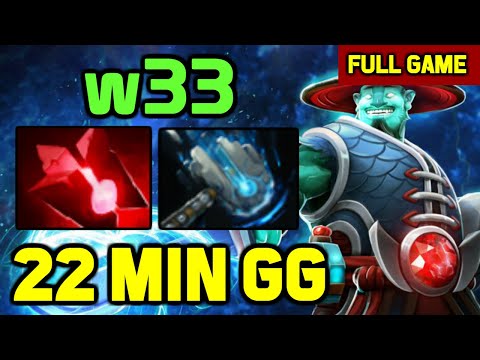 w33 Storm spirit MID vs Kunkka - EASY GAME 22 minutes GG