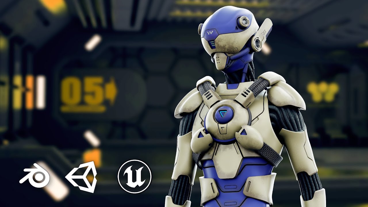 CYBORGTOPIA B-15 Auto-Rig Pro Rigged For Mixamo Unreal Engine Unity 3D Model