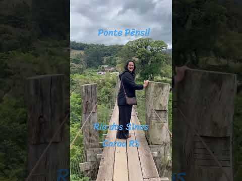Ponte Pênsil no Rio dos Sinos em Caraa RS #naturezasurpreendente #riodossinosrs#turismors