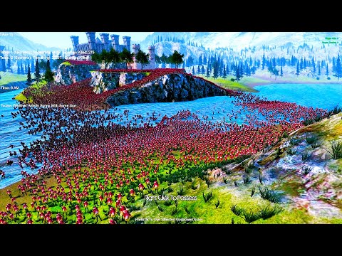 Evil Necromancer Army Lay Siege to Spartans Castle - Ultimate Epic Battle Simulator UEBS
