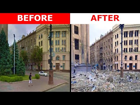 #Ukraine Before and After pictures