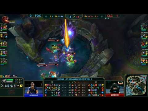 CLG vs FOX Highlights Game 2 NA LCS Summer 2017 Counter Logic Gamning vs Echo Fox by Onivia