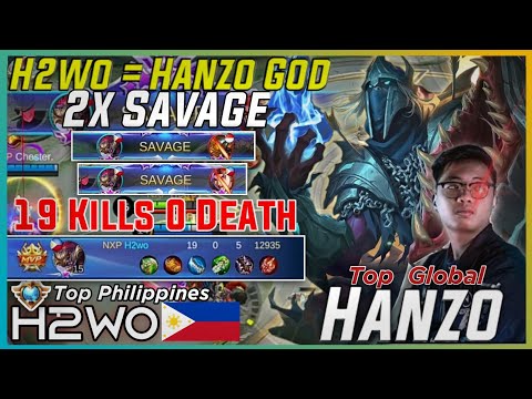 H2wo Brutal Hanzo Destroy Enemy Team, 2x Savage 19 Kills 0 Death | Top Global Player H2wo