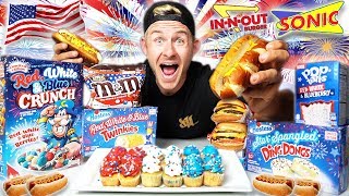 THE ALL AMERICAN 4TH OF JULY FOOD CHALLENGE! (10,000+ CALORIES)