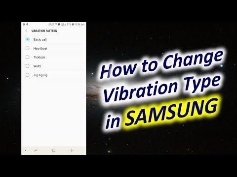 How to Change Vibration Type in SAMSUNG
