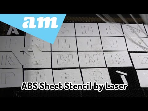 Spray-Painting Stencil 0.9mm ABS Sheet Cut on TruCUT CO2 Laser Cutting Machine Stencil Design Tips