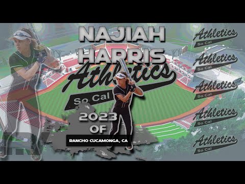 2023 Najiah Harris Lefty Slapper and Outfield, Softball Skills Video- So Cal Athletics