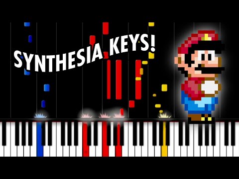 OVERWORLD THEME (Super Mario World) on SYNTHESIA KEYS! [PIANO TUTORIAL]