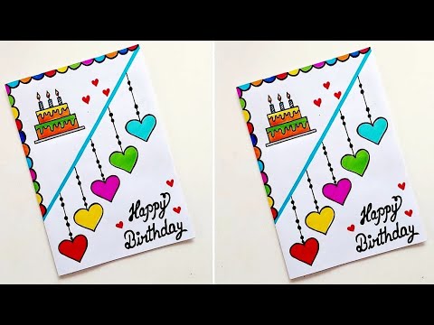 How to make Birthday greeting card | Easy and beautiful Happy Birthday card | DIY card for Birthday
