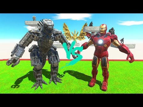 MechaGodzilla 2021 vs The Avengers #5 | Fighting Ironman - Animal Revolt Battle Simulator