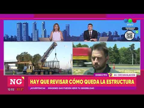 CAYÓ UN PUENTE PEATONAL EN CIRCUNVALACIÓN / TELEFE ROSARIO