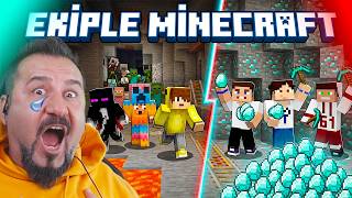 6 YOUTUBER ama EKİP DAĞILDI! EKİPLE MİNECRAFT SURVİVAL EGEMEN KAAN YİNE KAZIK AT