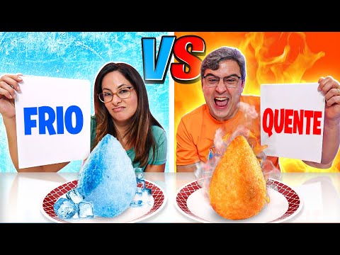 Desafio da Comida Quente vs Comida Congelada - Família Maria Clara e JP