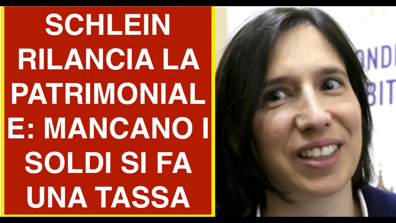 SCHLEIN RILANCIA LA PATRIMONIALE: MANCANO I SOLDI SI FA UNA TASSA