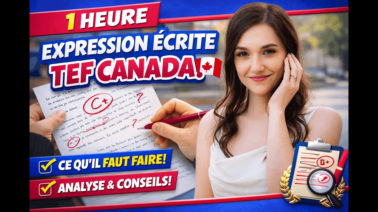 1heure de cours d'Expression écrite (TEF CANADA)