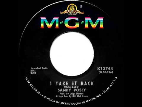 1967 HITS ARCHIVE: I Take It Back - Sandy Posey (mono 45)